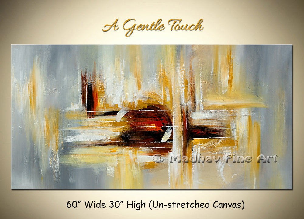 A Gentle Touch original abstract painting by Madhav Singh, abstract tones, luxury modern wall art UK