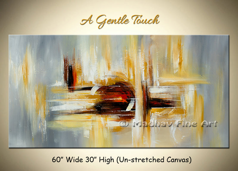A Gentle Touch original abstract painting by Madhav Singh, abstract tones, luxury modern wall art UK