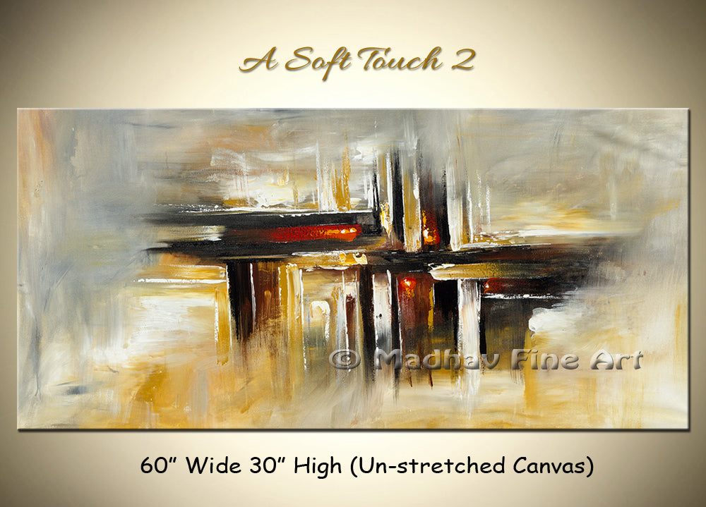 A Soft Touch 2 original abstract painting by Madhav Singh, abstract tones, luxury modern wall art UK