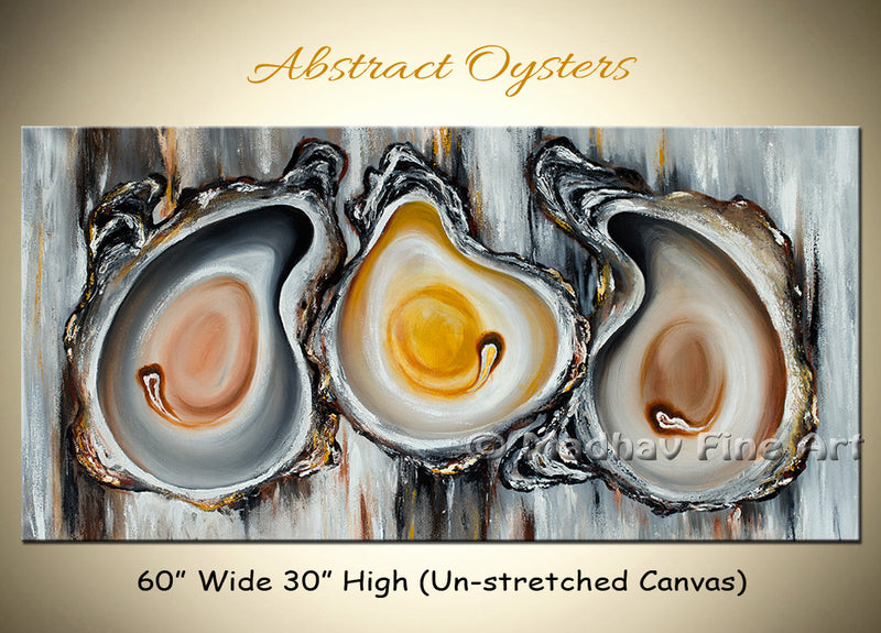Abstract Oysters original abstract painting by Madhav Singh, abstract tones, luxury modern wall art UK
