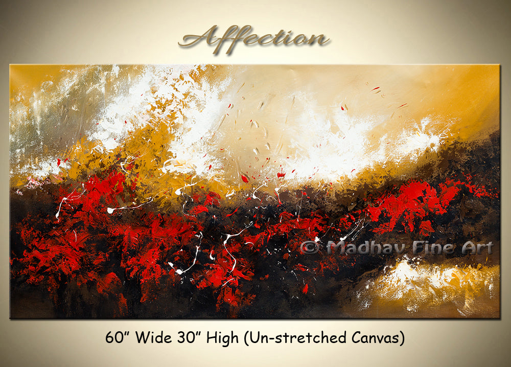 Affection original abstract painting by Madhav Singh, abstract tones, luxury modern wall art UK
