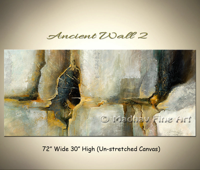 Ancient Wall 2 original abstract painting by Madhav Singh, abstract tones, luxury modern wall art UK