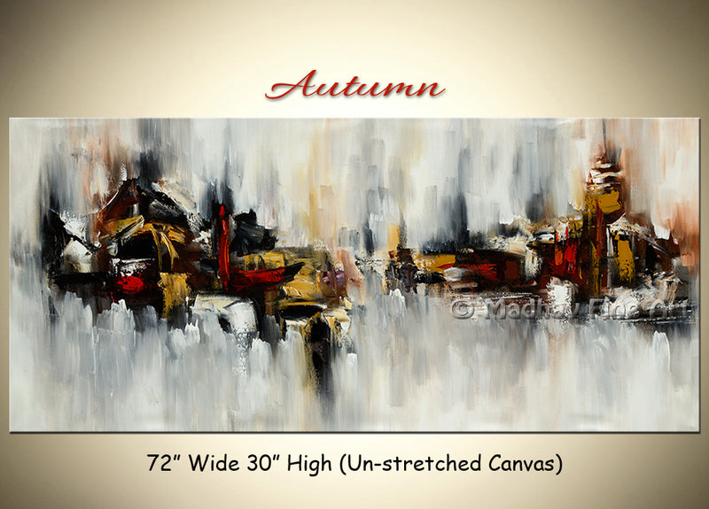 Autumn original abstract painting by Madhav Singh, abstract tones, luxury modern wall art UK