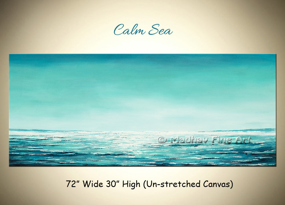 Calm Sea original abstract painting by Madhav Singh, abstract tones, luxury modern wall art UK