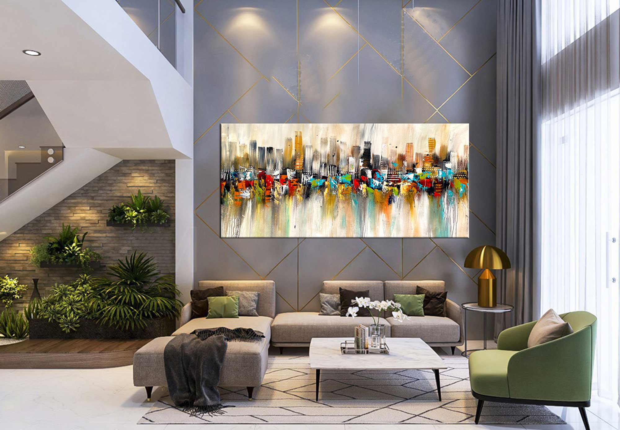 City of Joy - Cityscape art category - large wall skyscraper art display - gallery wrap