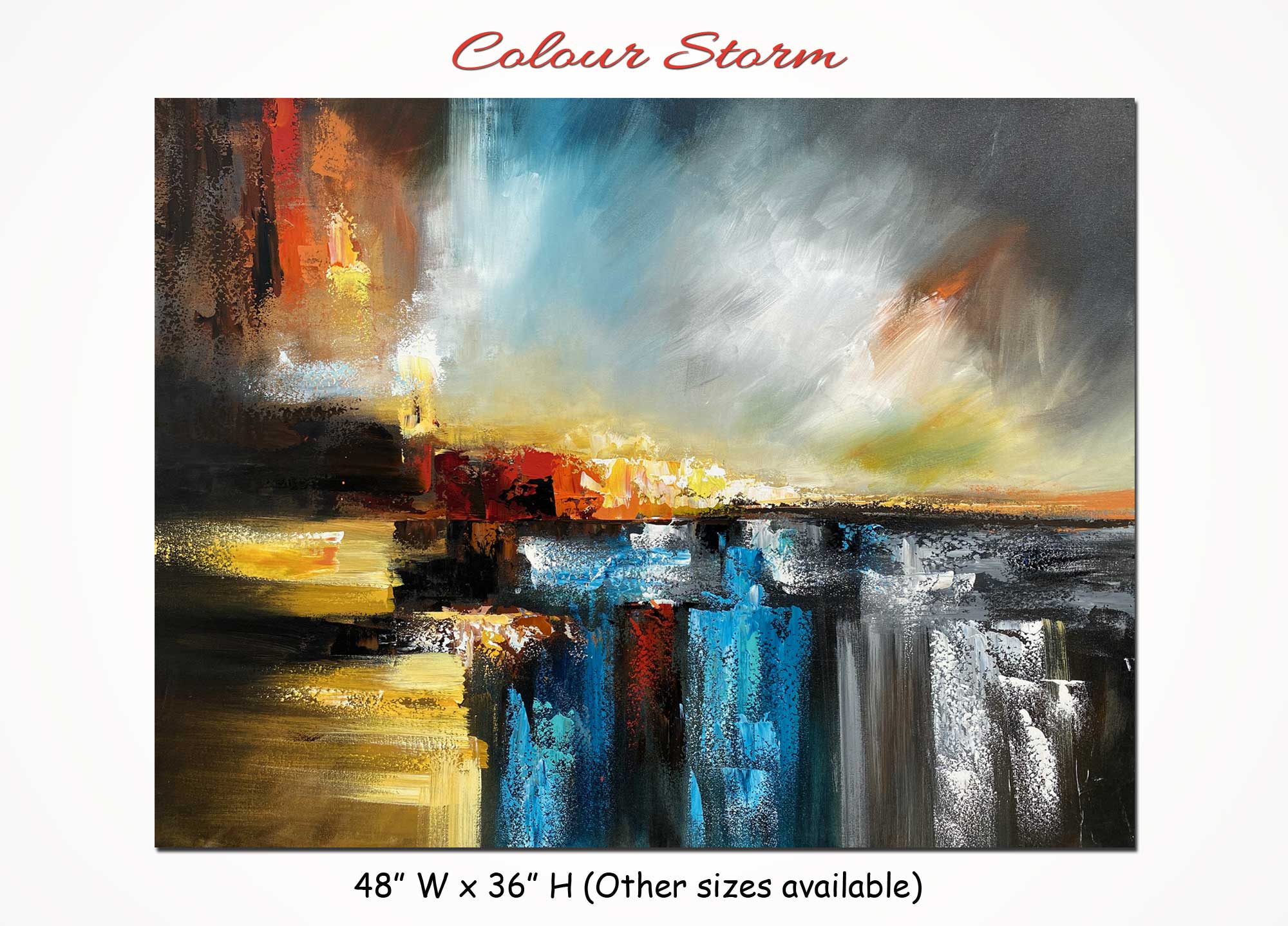 Colour Storm - Abstract art category - main display image - grey