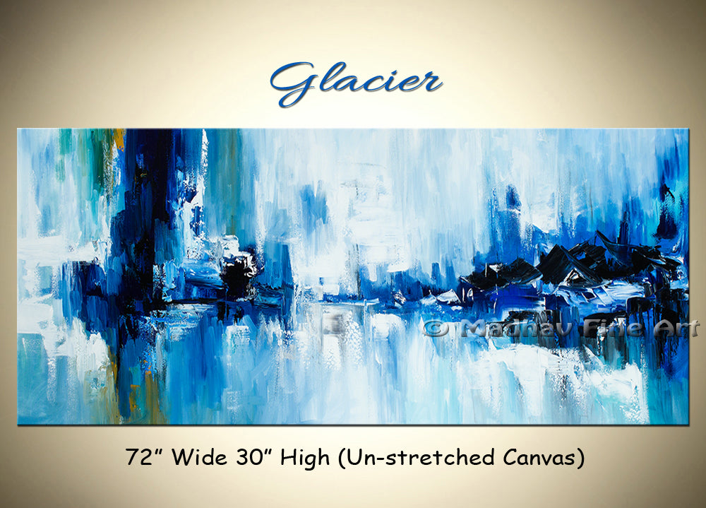 Glacier original abstract painting by Madhav Singh, abstract tones, luxury modern wall art UK