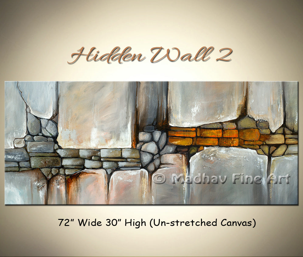 Hidden Wall 2 original abstract painting by Madhav Singh, abstract tones, luxury modern wall art UK