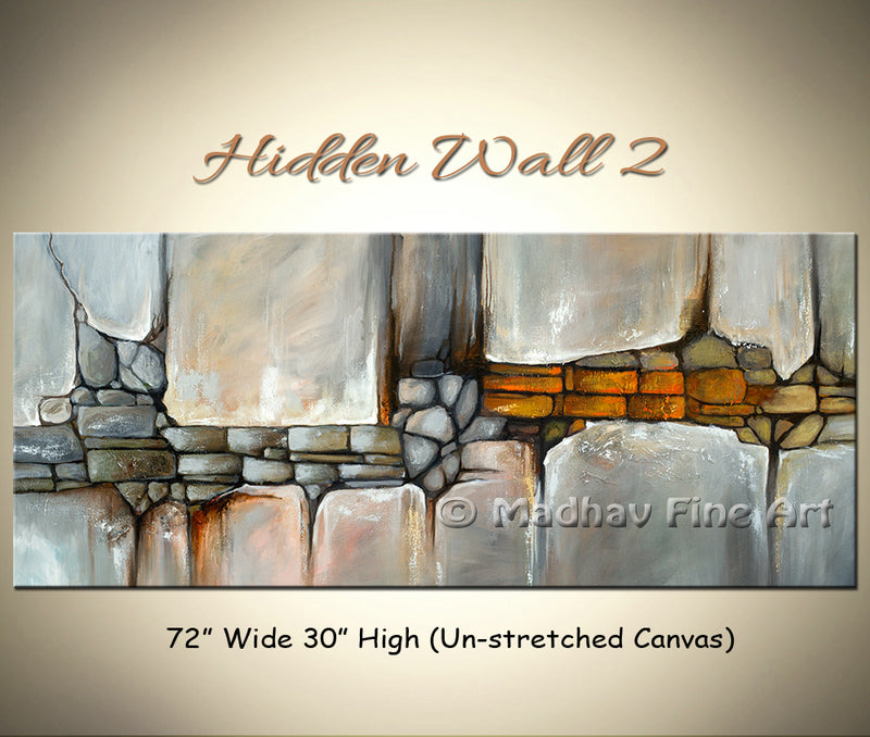 Hidden Wall 2 original abstract painting by Madhav Singh, abstract tones, luxury modern wall art UK