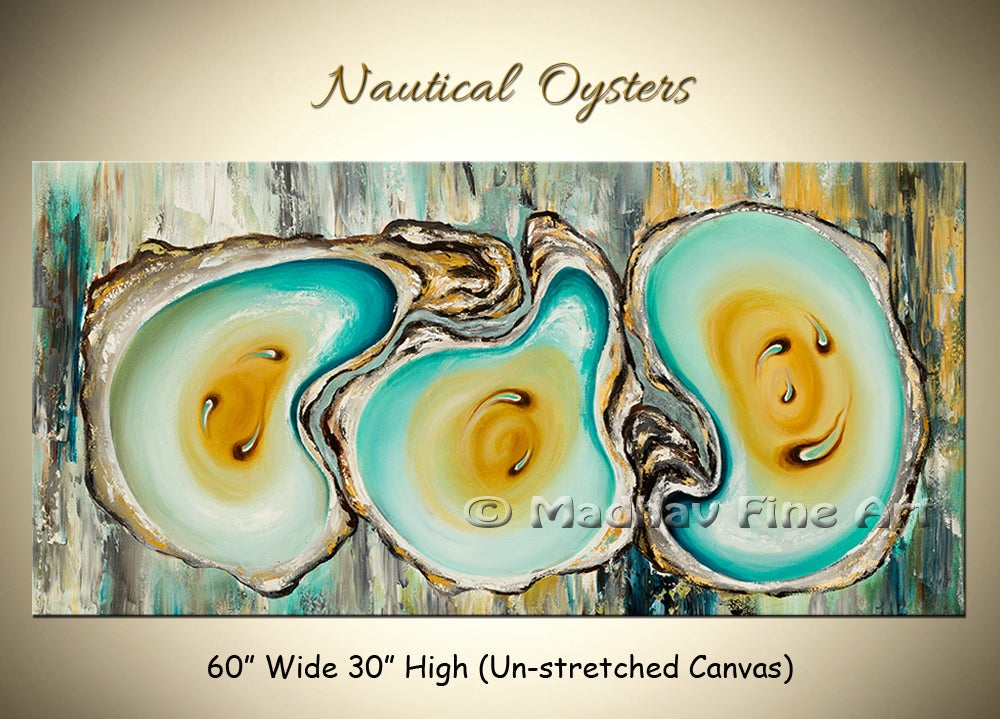 Nautical Oysters original abstract painting by Madhav Singh, abstract tones, luxury modern wall art UK