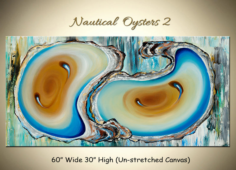 Nautical Oysters 2 original abstract painting by Madhav Singh, abstract tones, luxury modern wall art UK