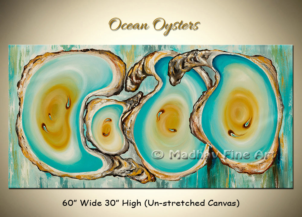 Ocean Oysters original abstract painting by Madhav Singh, abstract tones, luxury modern wall art UK