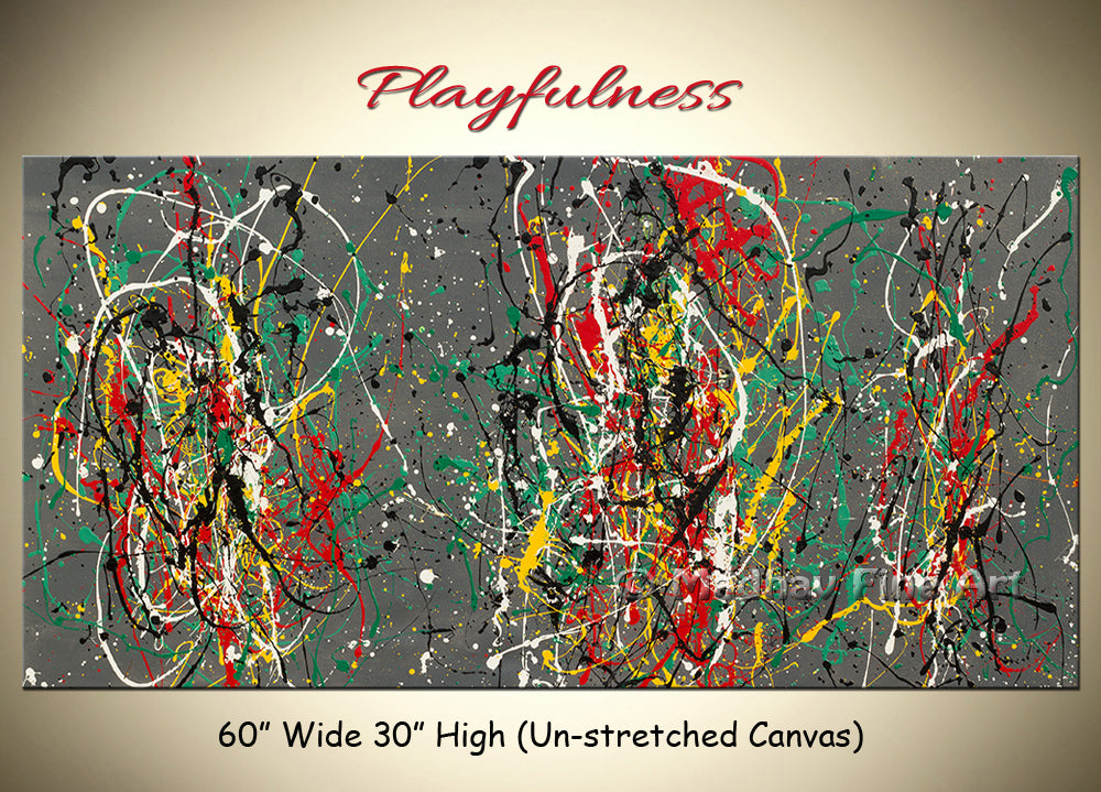 Playfulness original abstract painting by Madhav Singh, abstract tones, luxury modern wall art UK