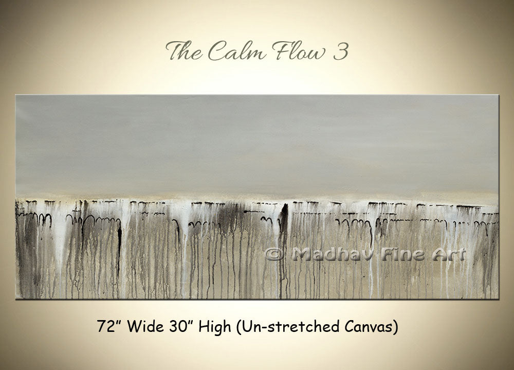 The Calm Flow 3 original abstract painting by Madhav Singh, abstract tones, luxury modern wall art UK