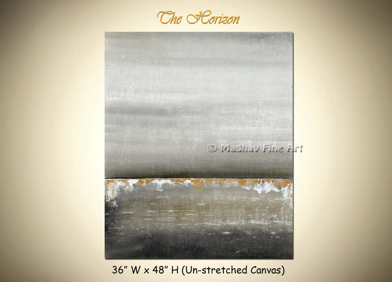 The Horizon original abstract painting by Madhav Singh, abstract tones, luxury modern wall art UK