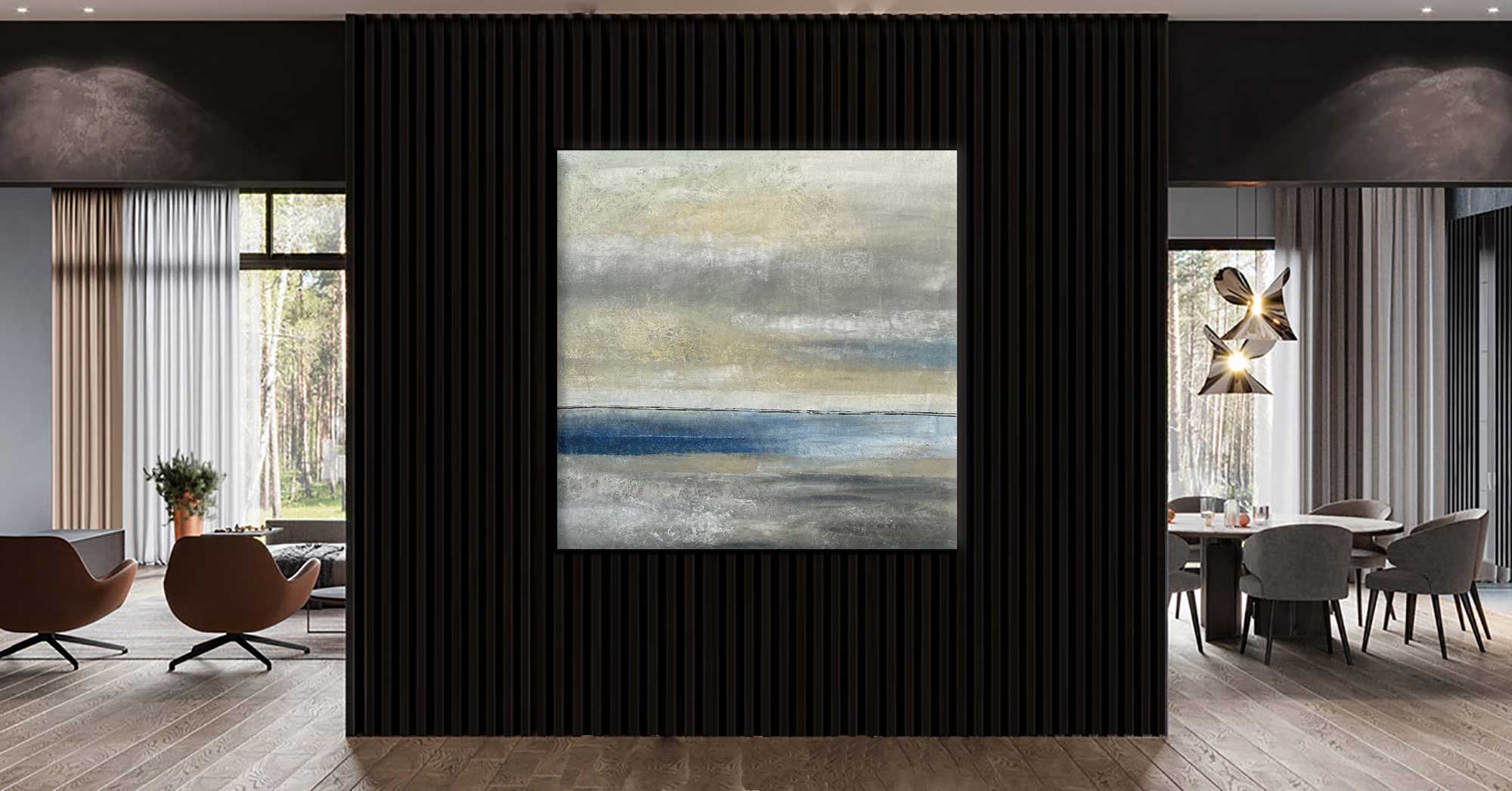 Venus - Abstract art category - modern lights background - gallery wrap style