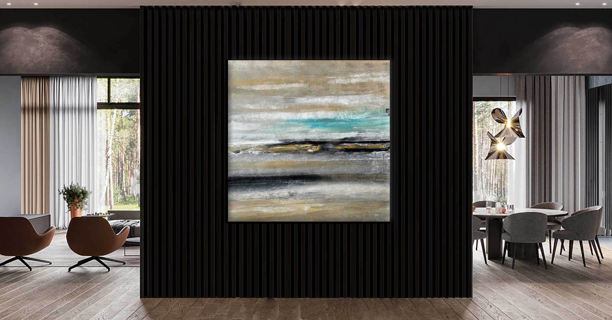 Wilderness 3 - Abstract art category - modern lights background - gallery wrap style