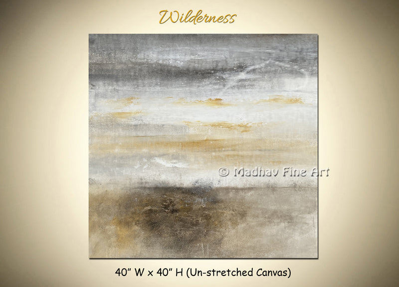 Wilderness original abstract painting by Madhav Singh, abstract tones, luxury modern wall art UK