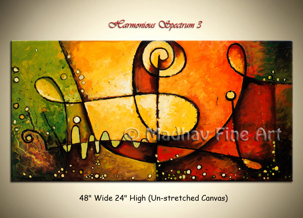 Harmonious Spectrum 3 original abstract painting by Madhav Singh, multicolor tones, luxury modern wall art UK
