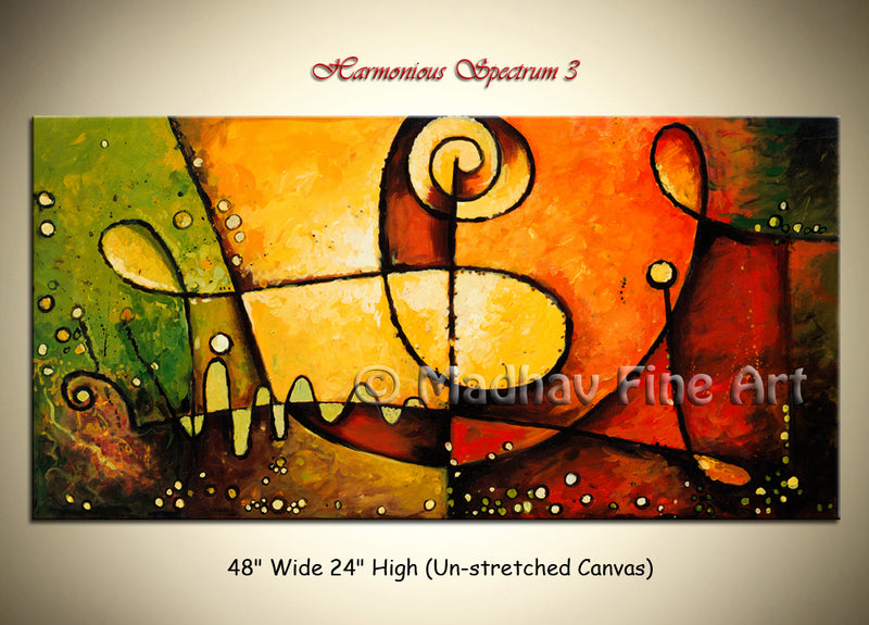 Harmonious Spectrum 3 original abstract painting by Madhav Singh, multicolor tones, luxury modern wall art UK
