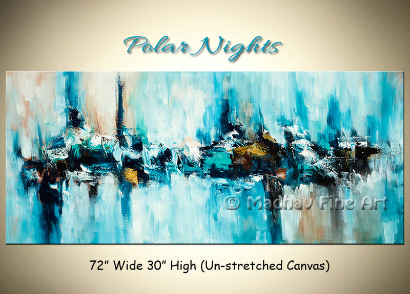 Polar Nights original abstract painting by Madhav Singh, abstract tones, luxury modern wall art UK