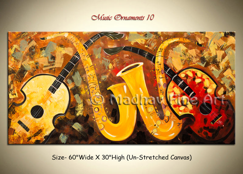 Music Ornaments 10 original abstract painting by Madhav Singh, abstract tones, luxury modern wall art UK