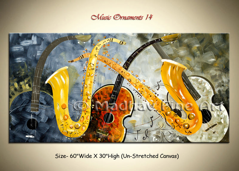 Music Ornaments 14 original abstract painting by Madhav Singh, abstract tones, luxury modern wall art UK