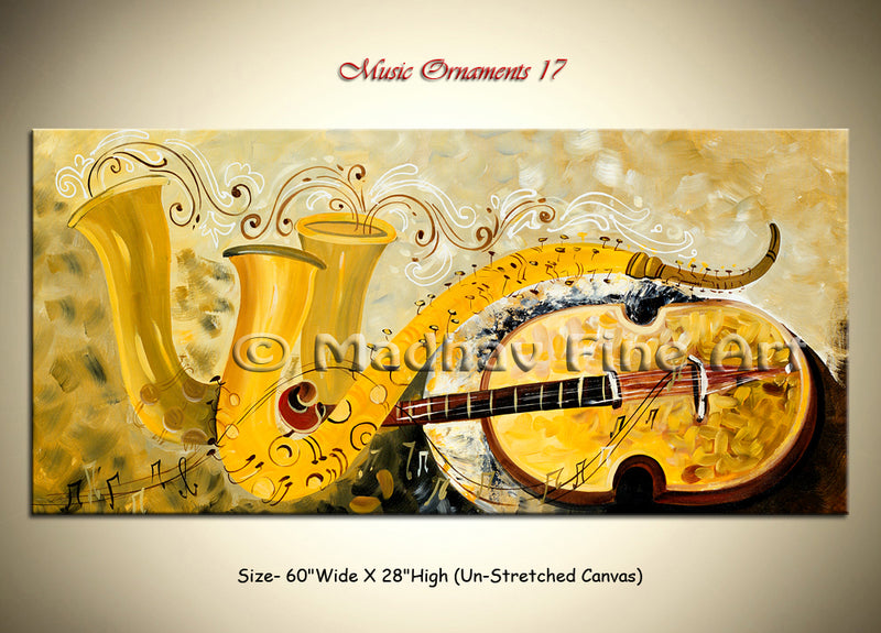 Music Ornaments 17 original abstract painting by Madhav Singh, abstract tones, luxury modern wall art UK