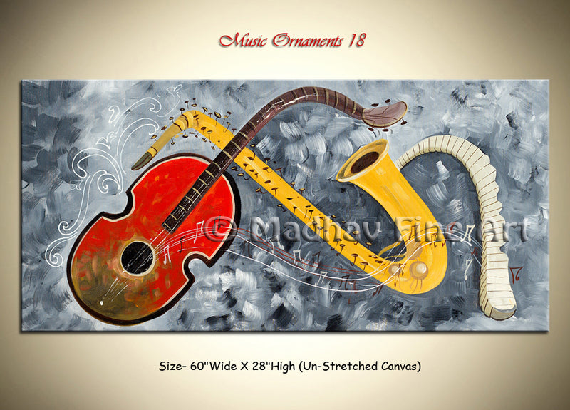Music Ornaments 18 original abstract painting by Madhav Singh, abstract tones, luxury modern wall art UK