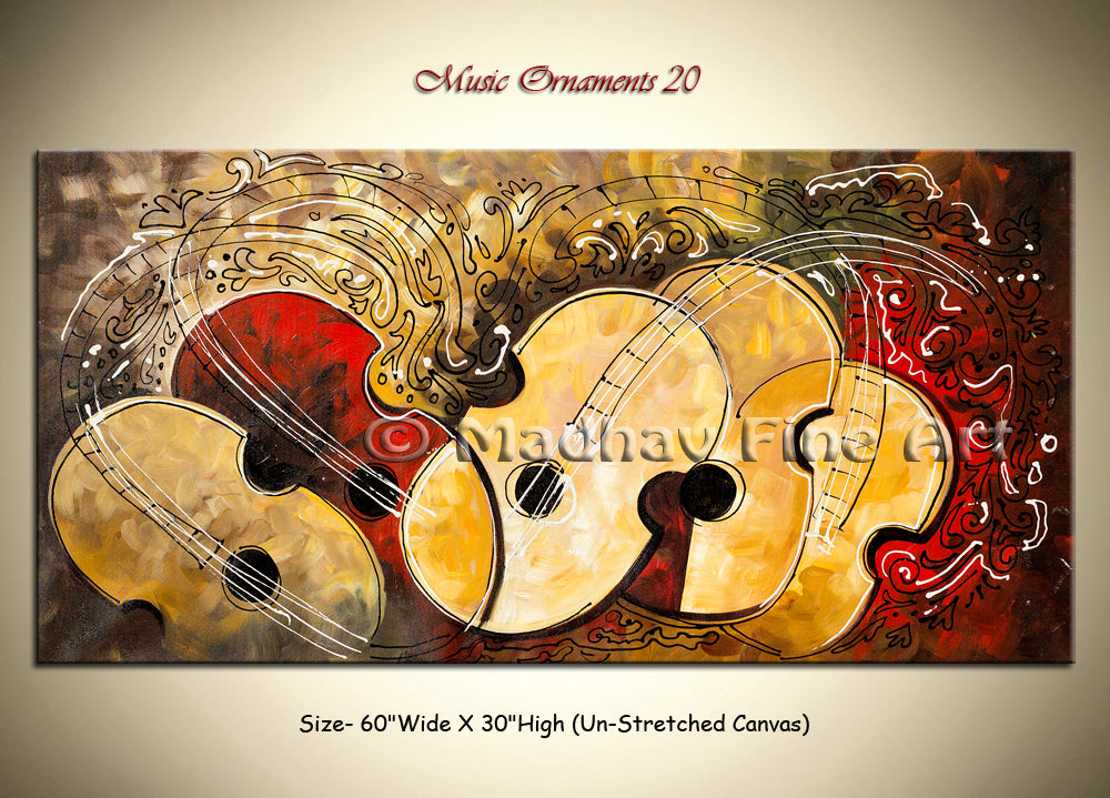 Music Ornaments 20 original abstract painting by Madhav Singh, abstract tones, luxury modern wall art UK