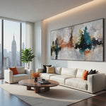 Quiet Divide – Textured Abstract Painting