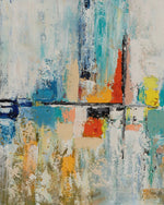 Skyline in Silence – Abstract Architectural Painting