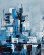 Blue Metropolis – Abstract Cityscape Painting
