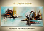 A Bridge of Dreams original abstract painting by Madhav Singh, abstract tones, luxury modern wall art UK