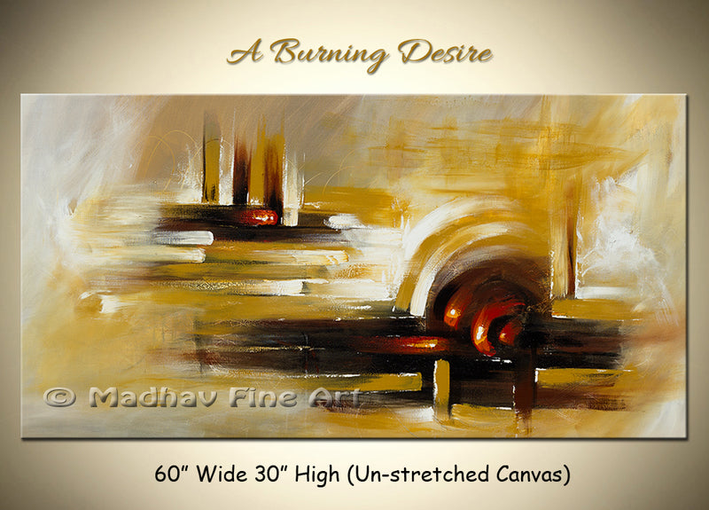 A Burning Desire original abstract painting by Madhav Singh, abstract tones, luxury modern wall art UK