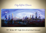 City Before Dawn original abstract painting by Madhav Singh, abstract tones, luxury modern wall art UK