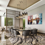 Dancing Colours 3 - Abstract art category - modern dining room background - gallery wrap style