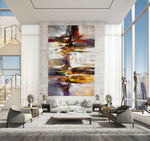 Extra large abstract canvas wall art gallery wrapped