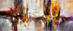 Dancing Together large horizontal abstract canvas painting