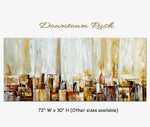 Downtown Rush original abstract painting by Madhav Singh, abstract tones, luxury modern wall art UK