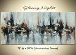 Gloomy Nights original abstract painting by Madhav Singh, abstract tones, luxury modern wall art UK