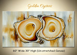 Golden Oysters original abstract painting by Madhav Singh, abstract tones, luxury modern wall art UK