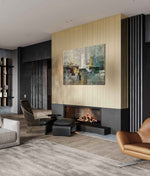 Happiness - Abstract art category - modern living room fireplace display - gallery wrap style