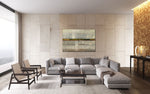 Hidden Treasure - Abstract art category - grey modern sofa large living room background - gallery wrap style