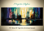 Majestic Skyline original abstract painting by Madhav Singh, abstract tones, luxury modern wall art UK