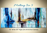 Melting Ice 3 original abstract painting by Madhav Singh, abstract tones, luxury modern wall art UK