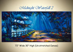 Midnight Waterfall 2 original abstract painting by Madhav Singh, abstract tones, luxury modern wall art UK