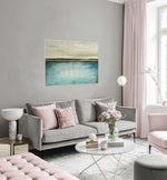 Oasis - Abstract art category - Grey background - Silver frame style