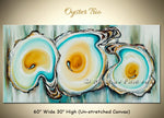 Oyster Trio original abstract painting by Madhav Singh, abstract tones, luxury modern wall art UK
