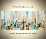 Pastel Dreams original abstract painting by Madhav Singh, abstract tones, luxury modern wall art UK
